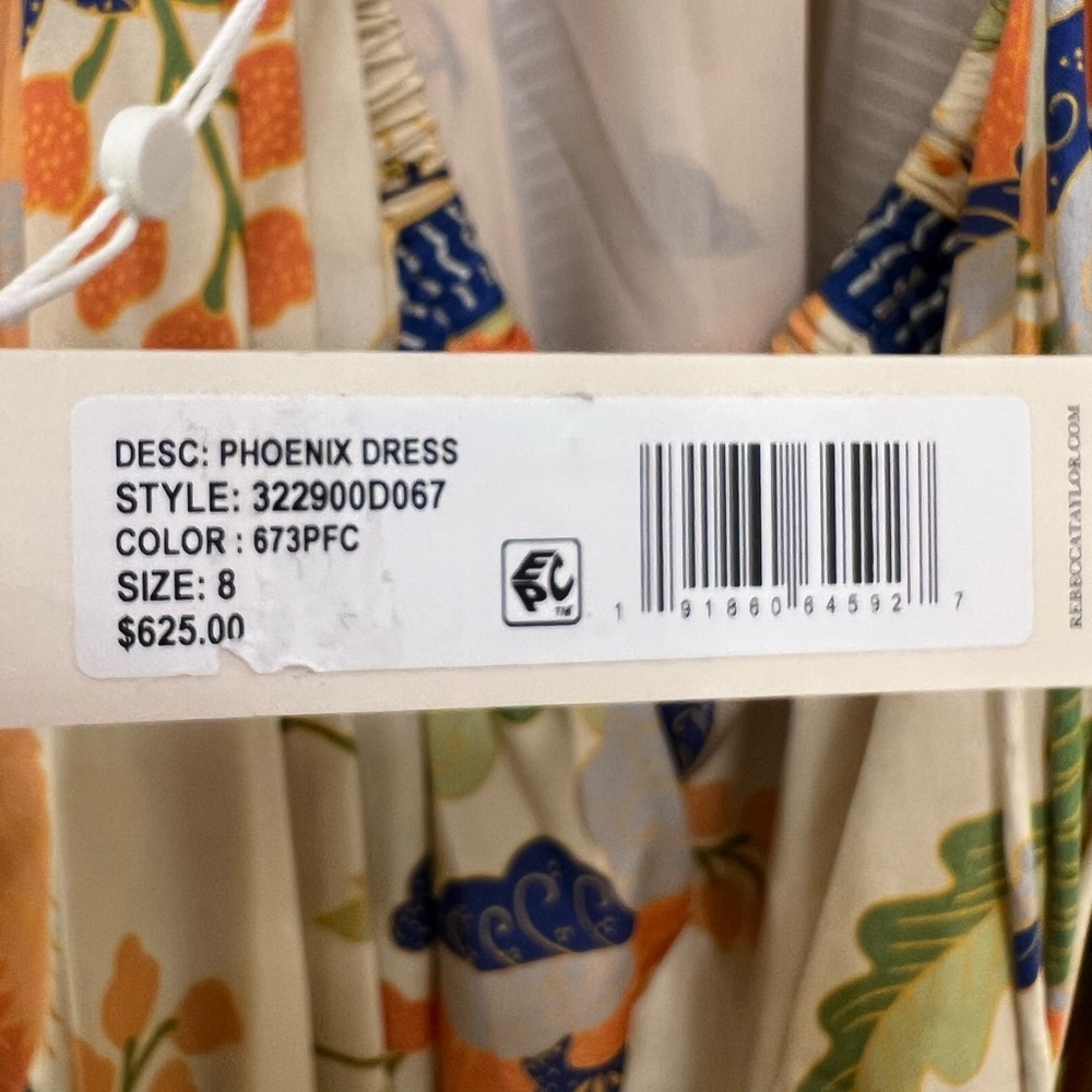 NWT Rebecca Taylor Silk Phoenix Floral Midi Dress - Picture 16 of 16